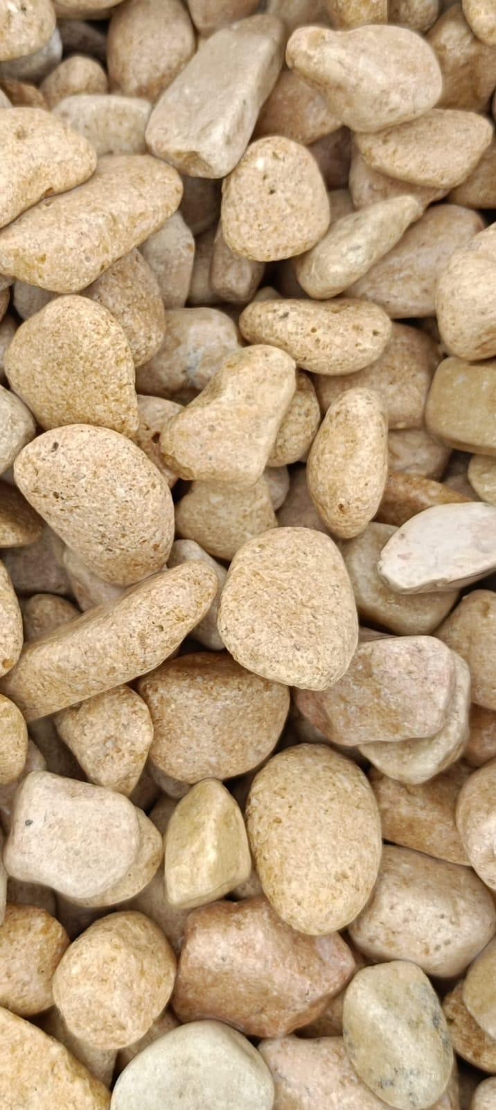 Cantos Redondos Dorados Amarillo río - Desde 2,94 €/ Bolsa 20 kg + IVA