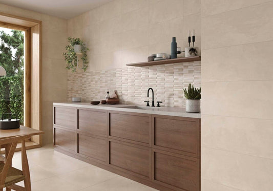 Porcelánico Fossil Beige –Desde  28,68 € €/m² + IVA